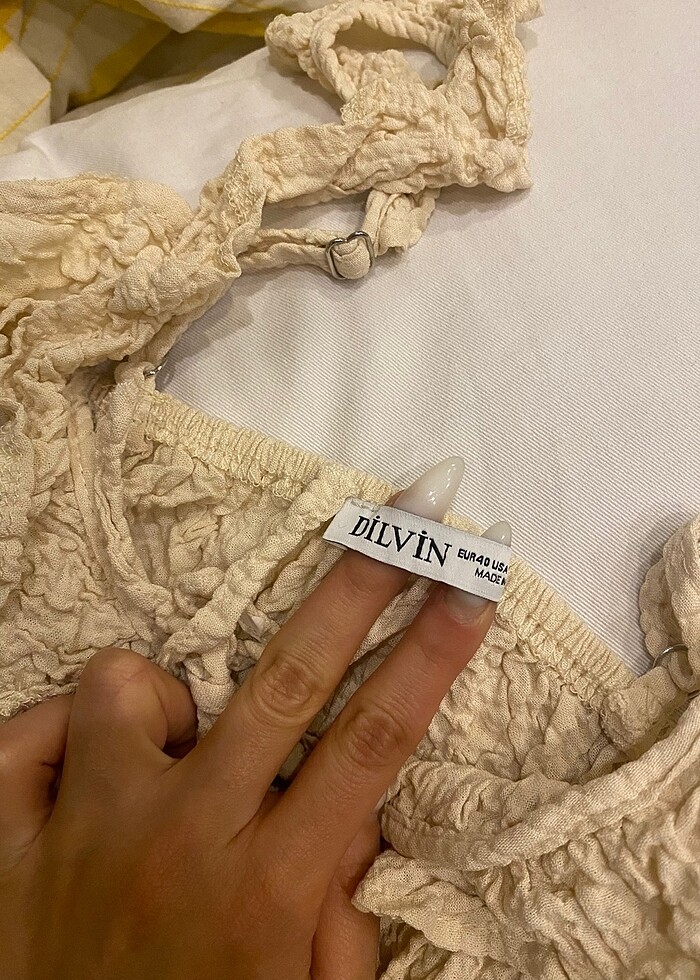 Dilvin bağlamalı askılı crop - Görsel 2