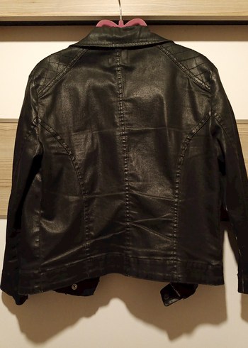 Mango Siyah Deri Biker Kadın Ceket