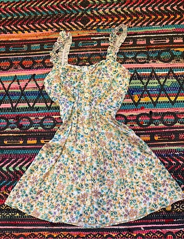 Zara çiçekli saten mini elbise