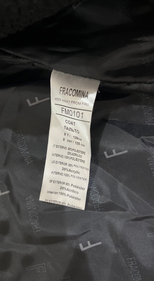 Fracomınq Siyah Düğmeli peluş Kaban - Görsel 3