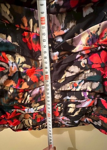 Kadın Çok Renkli Pileli Mini Straplez Bustiyer - Görsel 4