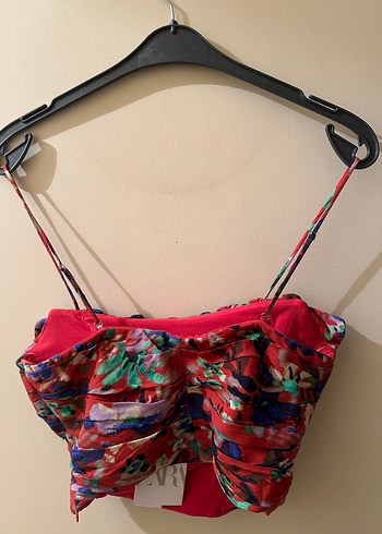 Kadın Çok Renkli Pileli Mini Straplez Bustiyer - Görsel 2