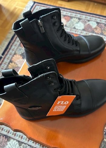 Erkek Siyah Deri Kemerli Sokak Stili Bot - Görsel 2