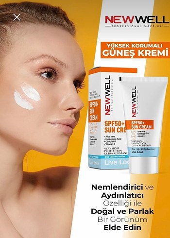 Newwell SPF50+ Yüksek Koruma Güneş Kremi