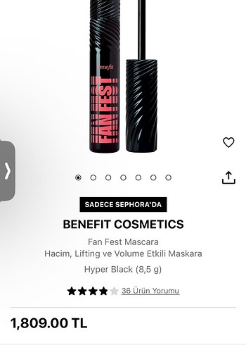 Beden Renk Benefit Fanfest Maskara