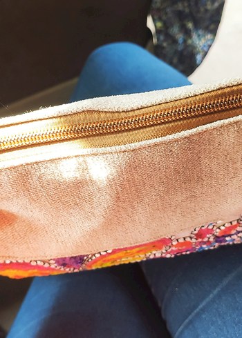 Renkli Nakışlı ve Boncuklu Bohem Kadın Portföy Çanta - Görsel 2