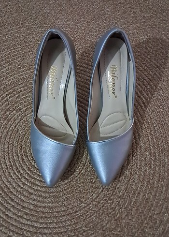 Kadın kumuş Dolgu Topuklu Stiletto - Görsel 3