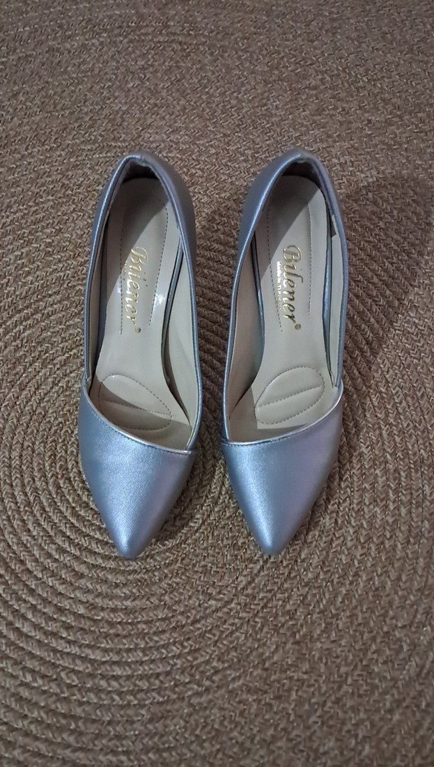 Kadın kumuş Dolgu Topuklu Stiletto - Görsel 3