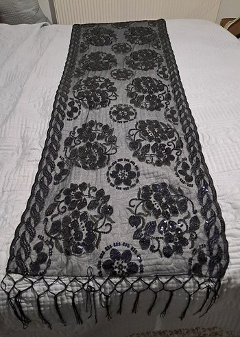 pullu tullu islemeli şal - Görsel 2