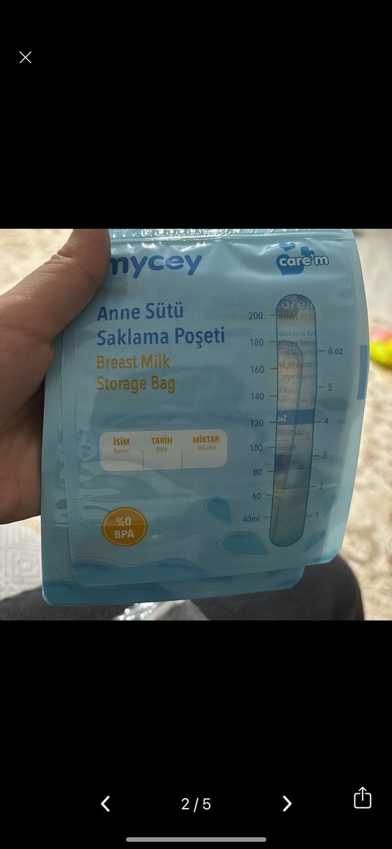 Anne Sütü Saklama Poşeti ve Göğüs Pedi - Görsel 2
