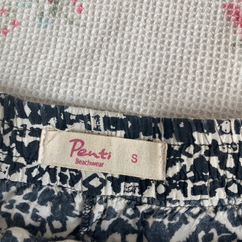 Kadın Siyah Beyaz Bohem Mini Beachwear Şort - Görsel 2