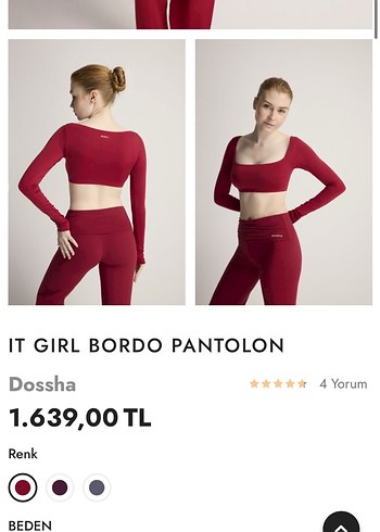 Dossha Bordo Mini Tayt - Şık ve Rahat