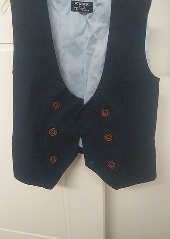 Lacivert Süet Erkek Çocuk Yelek - Görsel 3