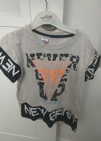 Gri Erkek Çocuk Kısa Kollu Baskılı Tişört - Görsel 3