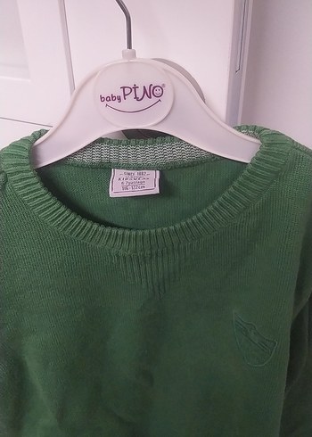 Erkek Çocuk Yeşil Triko Kazak - Görsel 3