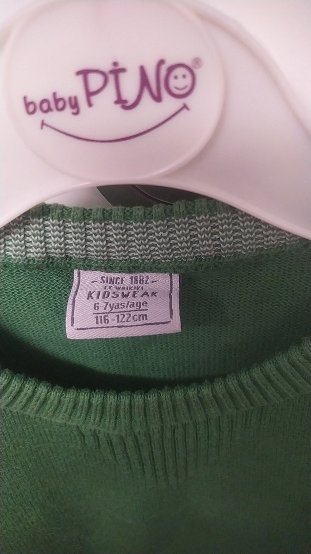 Erkek Çocuk Yeşil Triko Kazak - Görsel 2