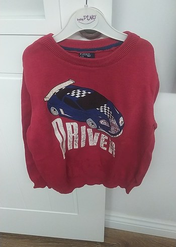 Kırmızı Baskılı Erkek Çocuk Sweatshirt - Görsel 2