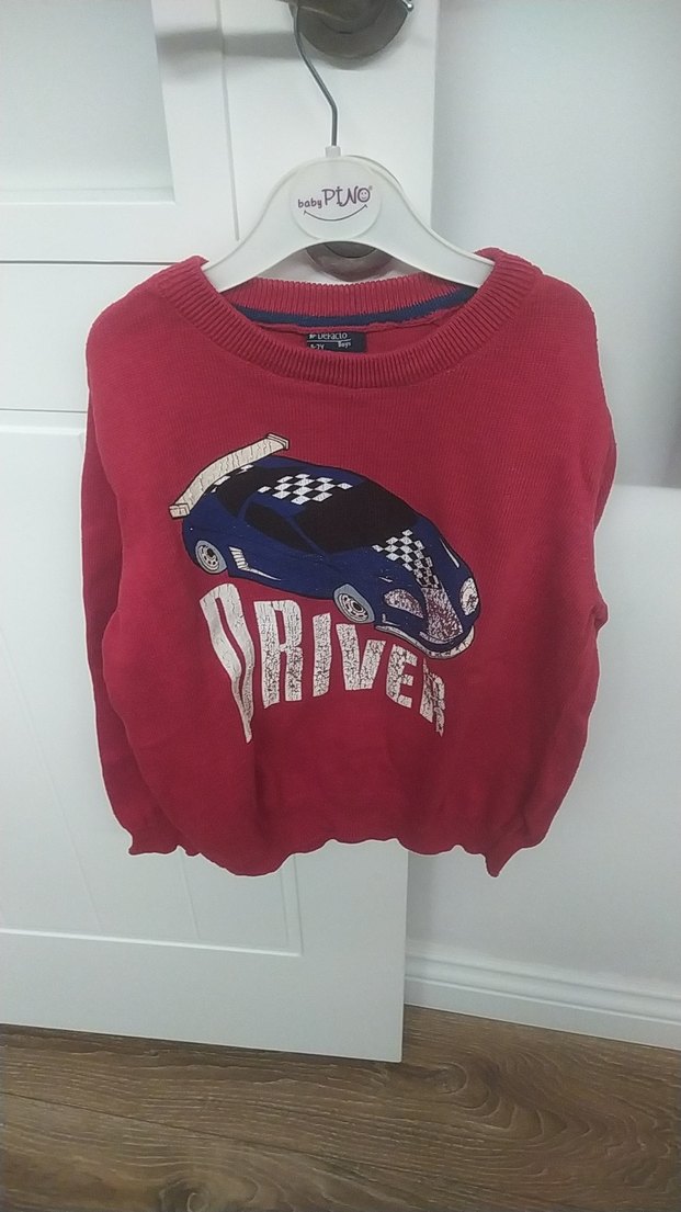 Kırmızı Baskılı Erkek Çocuk Sweatshirt - Görsel 2