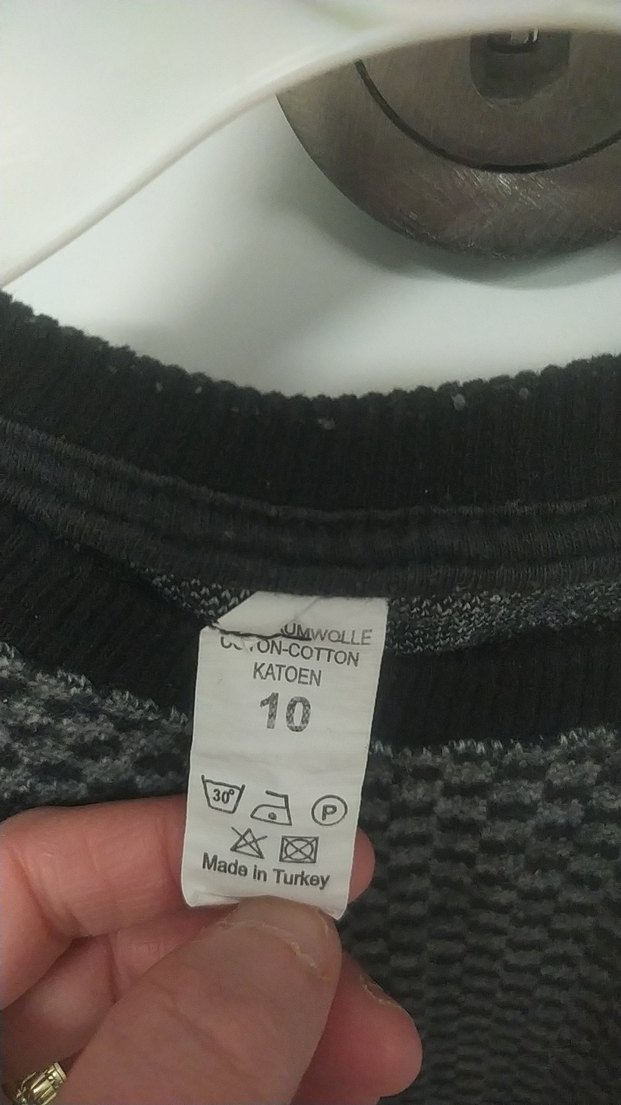 Erkek Çocuk Gri Örgü Desenli Kazak - Görsel 2