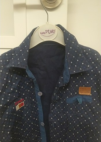 Erkek Çocuk Lacivert Denim Gömlek - Görsel 2