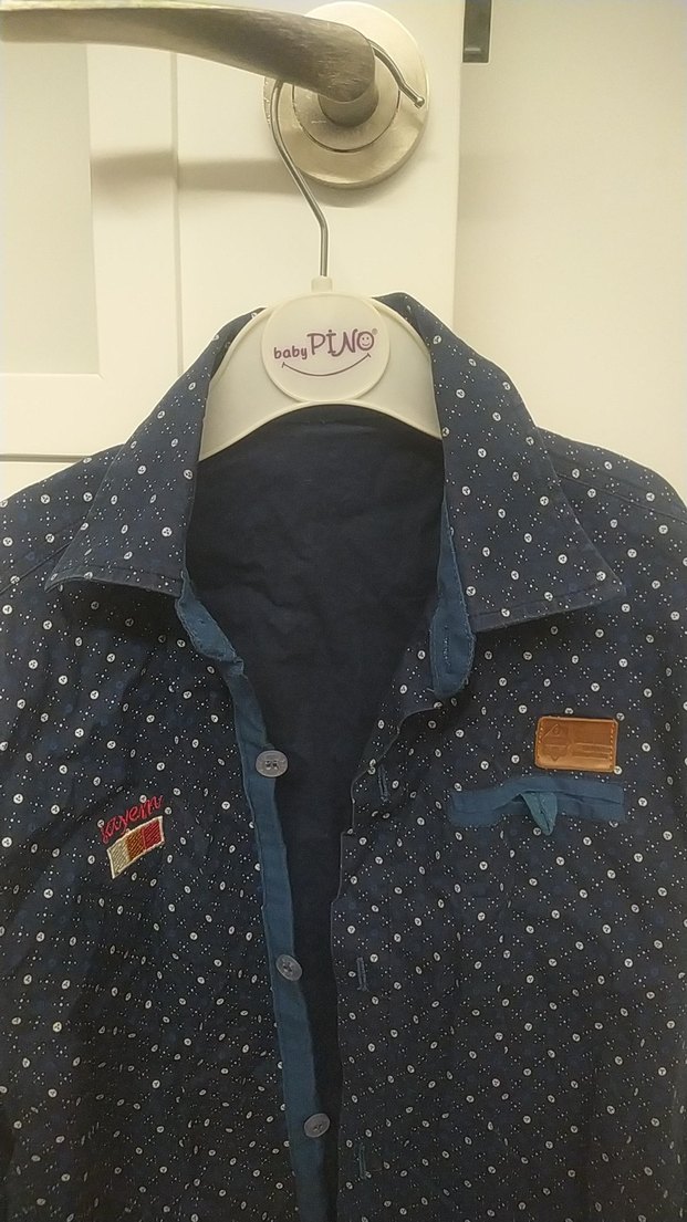 Erkek Çocuk Lacivert Denim Gömlek - Görsel 2