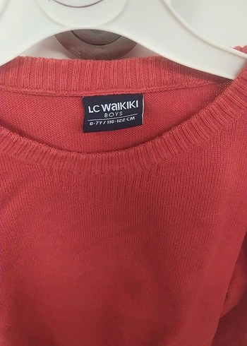 Erkek Çocuk Kırmızı Uzun Kollu Triko Kazak - Görsel 2