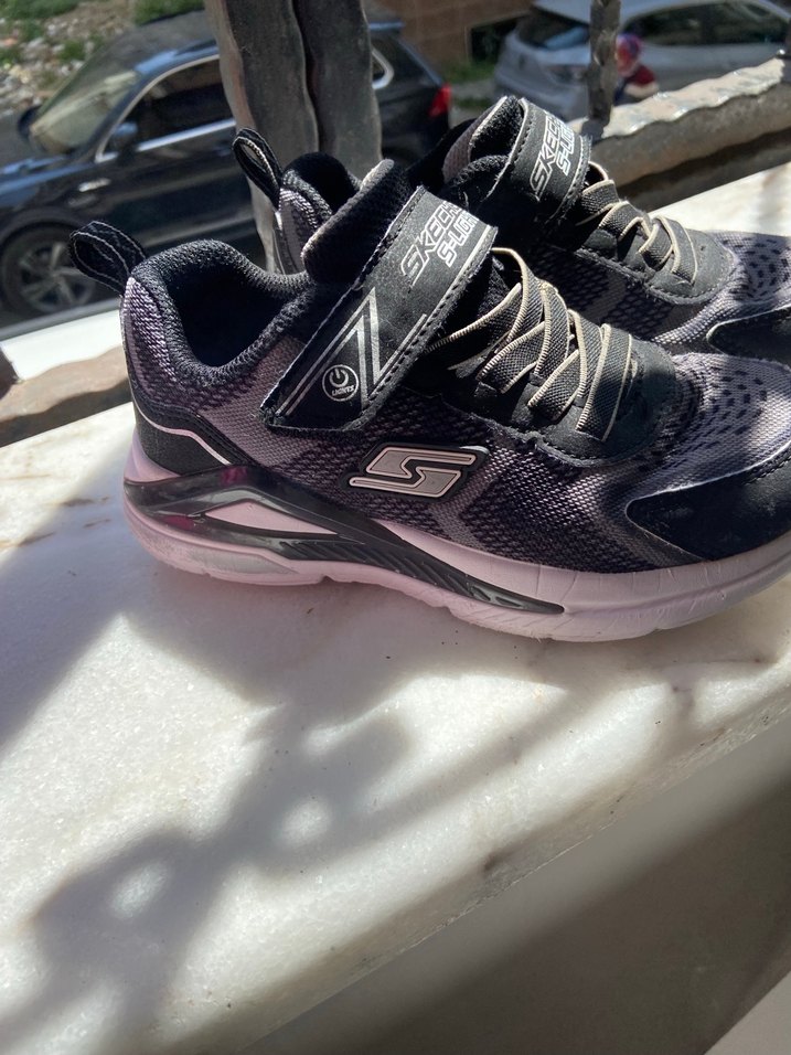 Gri Yılan Desenli Kemerli Erkek Çocuk Spor Ayakkabı - Görsel 5