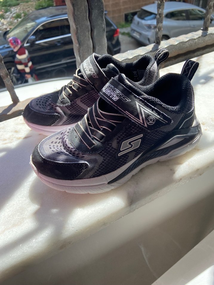 Gri Yılan Desenli Kemerli Erkek Çocuk Spor Ayakkabı - Görsel 4