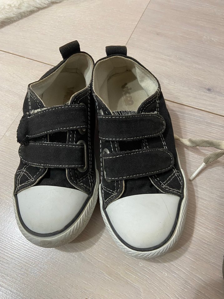 Siyah Erkek Çocuk Cırt Cırtlı Sneaker - Görsel 2