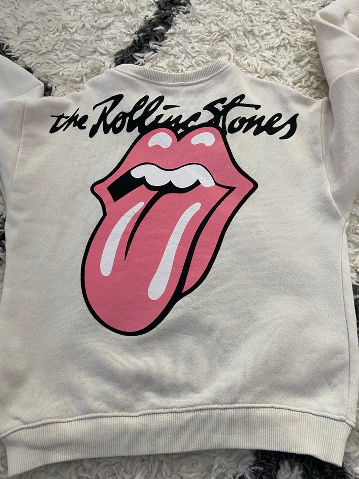 Erkek için Beyaz Rock Punk Sweatshirt - Görsel 4