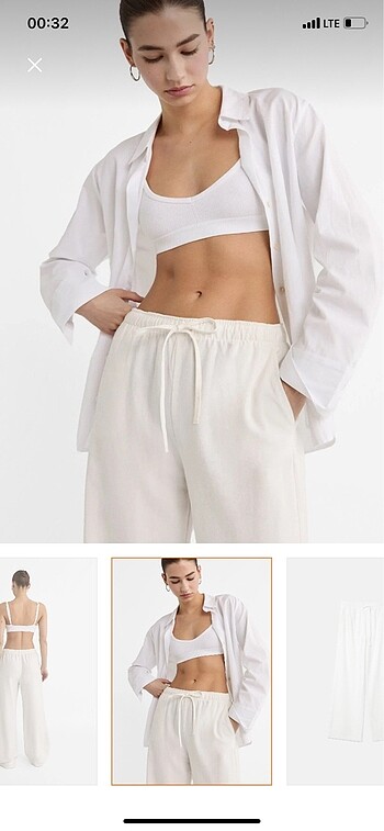 Stradivarus keten pantolon - Görsel 6