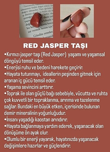 Red (Kırmızı) Jasper Taşı Tumble 