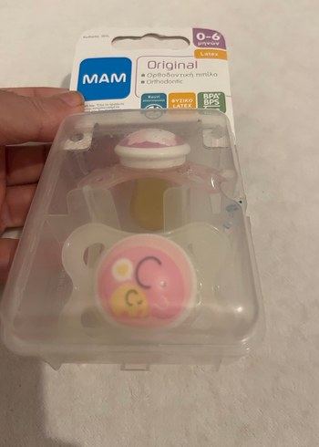  Beden pembe Renk MAM Orijinal Ortodontik Pembe Emzik 0-6 Ay