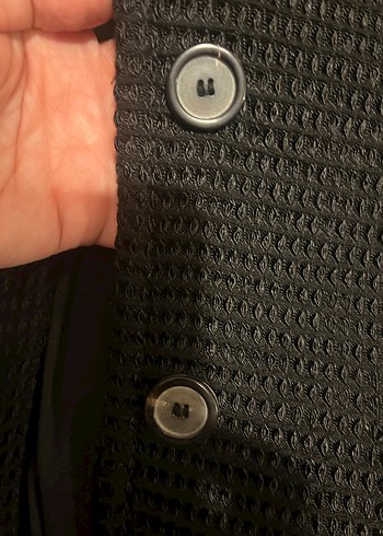 Siyah Düğmeli Zara Kaban - Görsel 5