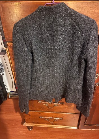 Gri Kadın Yün Kaban ceket - Görsel 2