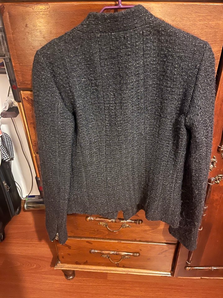 Gri Kadın Yün Kaban ceket - Görsel 2