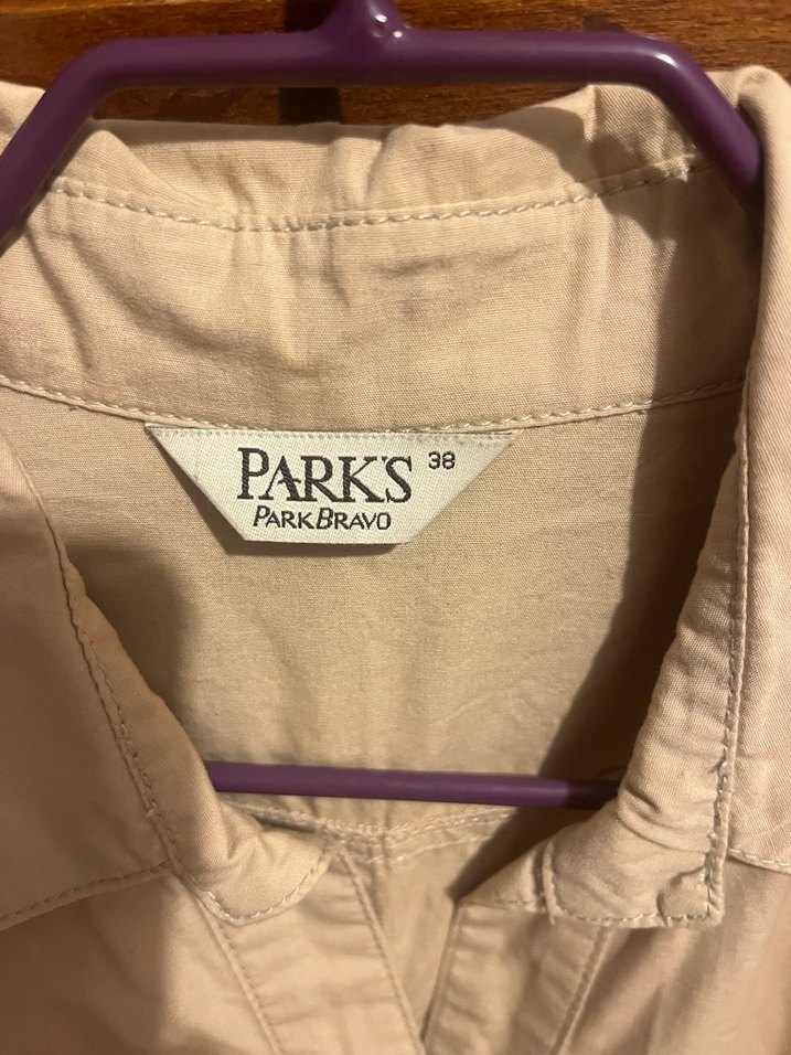 Bej gömlek Elbise - Görsel 3