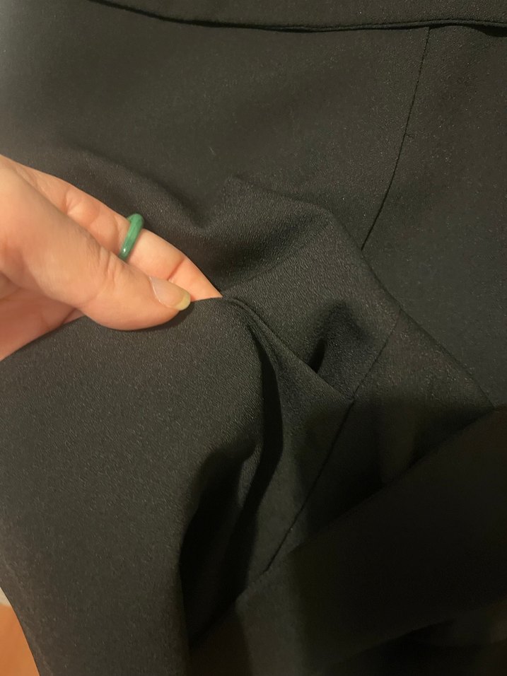 Drapeli Siyah Kadın Blazer Ceket - Görsel 5