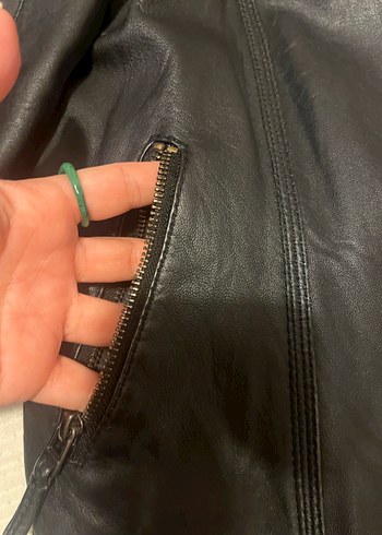 Zara Deri Ceket kadın - Görsel 4