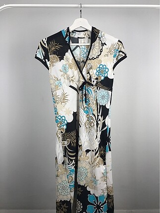 Desenli Kimono Elbise