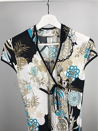 Diğer Desenli Kimono Elbise