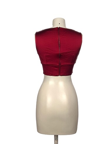 36 Beden Pul payetli bordo Mini crop Üst p İndirimli.