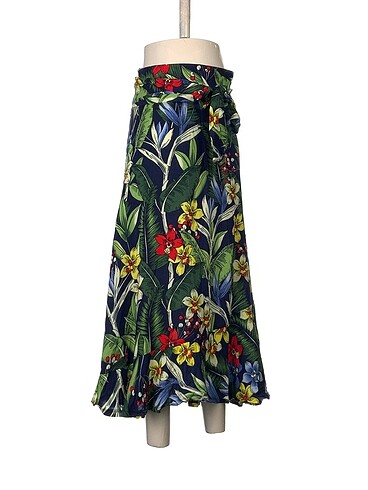 Vintage Love Floral desenli Midi Etek p İndirimli.