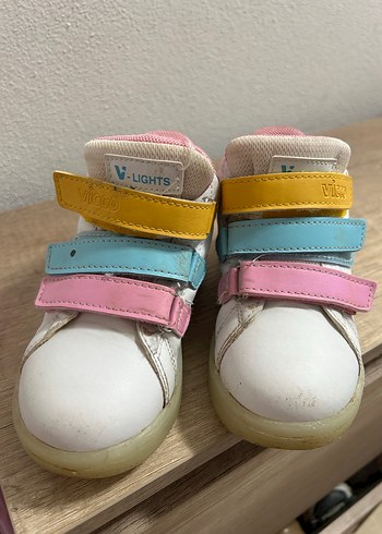 Kız Çocuk Çok Renkli Cırt Cırtlı Spor Ayakkabı - Görsel 2