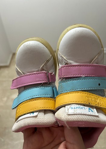 Kız Çocuk Çok Renkli Cırt Cırtlı Spor Ayakkabı - Görsel 3