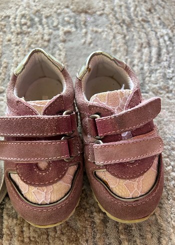 Kız Bebek Pembe İlk Adım Ayakkabısı Velcro - Görsel 3