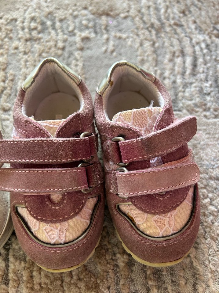 Kız Bebek Pembe İlk Adım Ayakkabısı Velcro - Görsel 3