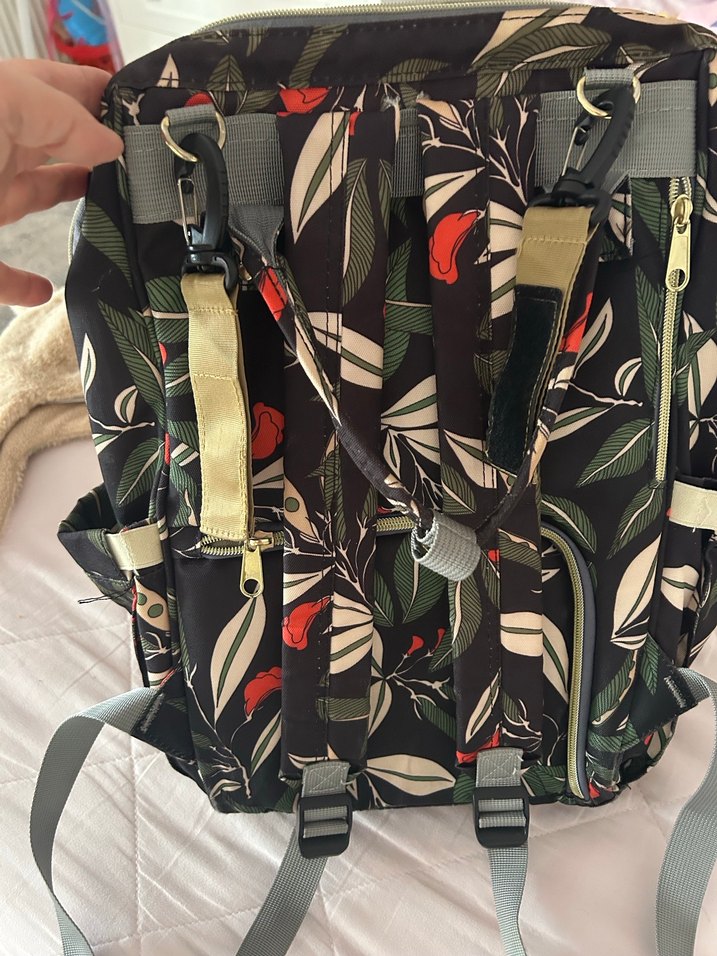 Çiçek Desenli Çok Bölmeli Seyahat Çantası - Görsel 2