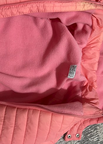 Kız Çocuk Pembe Kapüşonlu Mont - Görsel 4