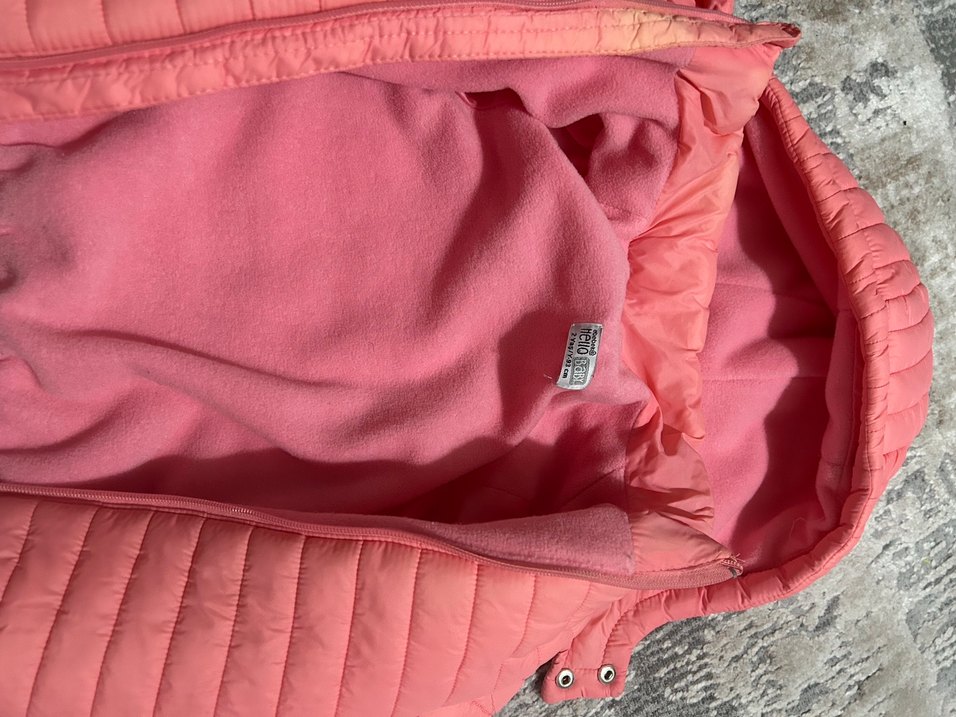 Kız Çocuk Pembe Kapüşonlu Mont - Görsel 4